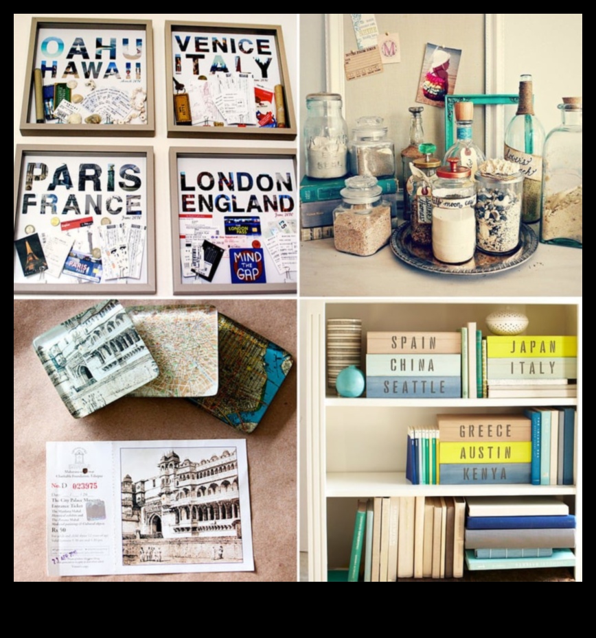 Radoši veidi, kā parādīt ceļojumu suvenīrus