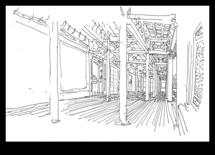 Arhitektūras harmonija: strukturālo elementu krustpunkta zīmēšana