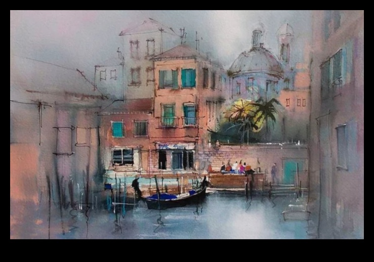 Arhitektūras pārdomas: Ēku zīmēšana akvarelī