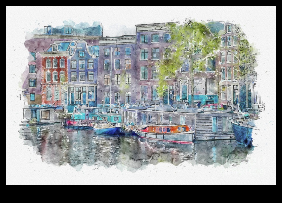 Arhitektūras pārdomas: Ēku zīmēšana akvarelī