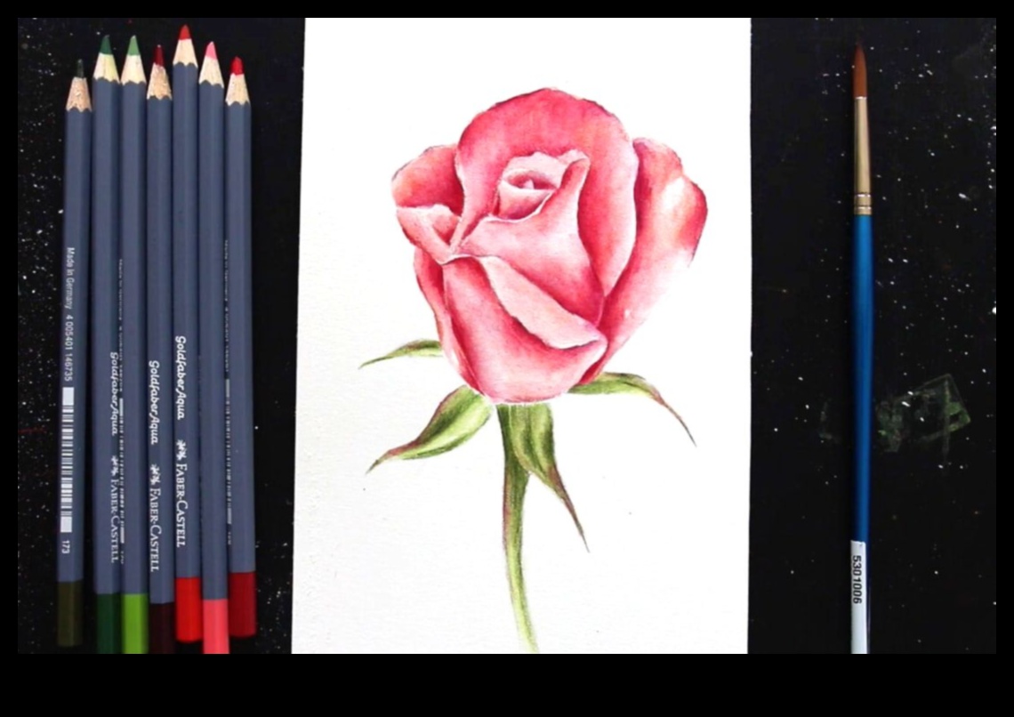 Zīmēšanas harmonija: līdzsvara un vienotības sasniegšana ar akvareļu zīmuli