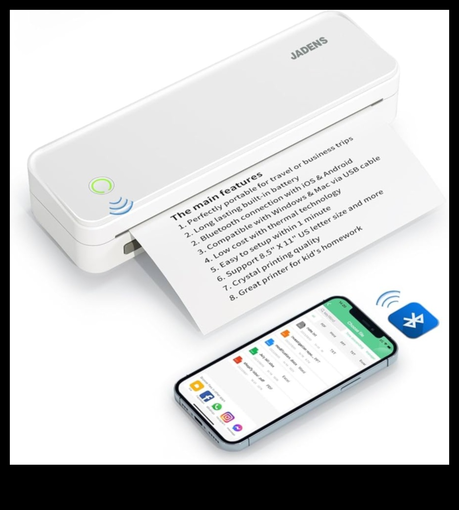 Portatīvie printeri: kompakti aksesuāri dokumentu drukāšanai, atrodoties ceļā