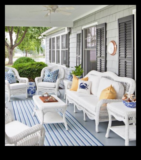 Kādi ir daži galvenie padomi, kā izrotāt āra atpūtas zonu ar jūras pieskaņām?