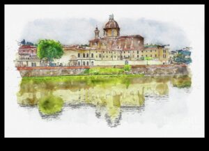 Arhitektūras pārdomas: Ēku zīmēšana akvarelī