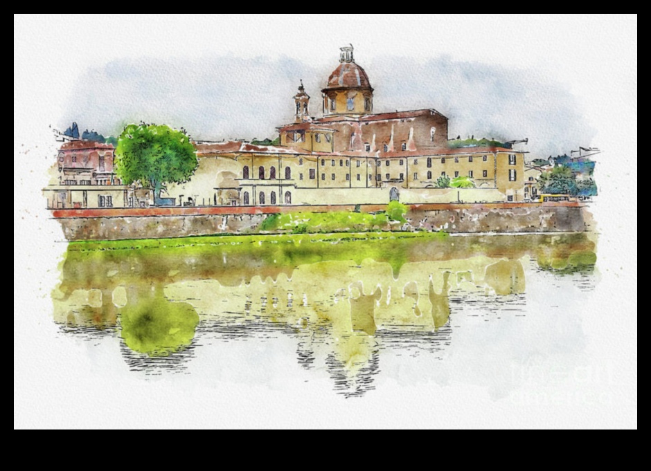 Arhitektūras pārdomas: Ēku zīmēšana akvarelī