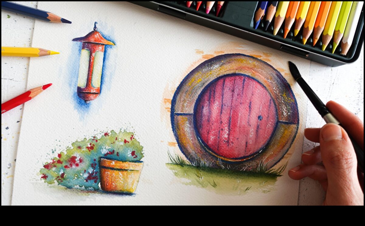 Zīmēšanas harmonija: līdzsvara un vienotības sasniegšana ar akvareļu zīmuli