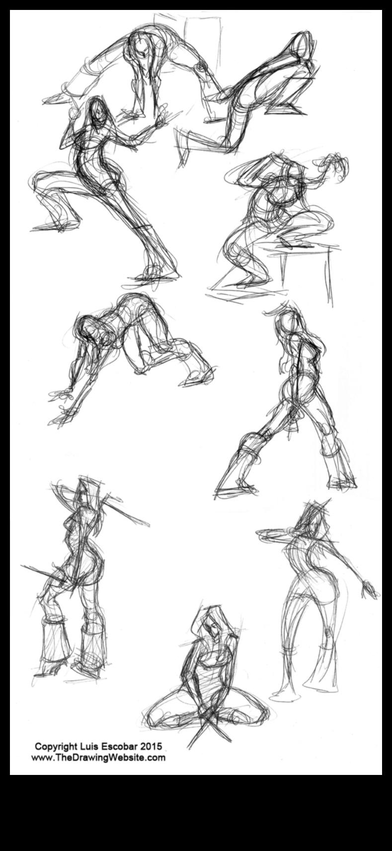 Žestu skicēšana: enerģijas tveršana dzīves zīmējumos